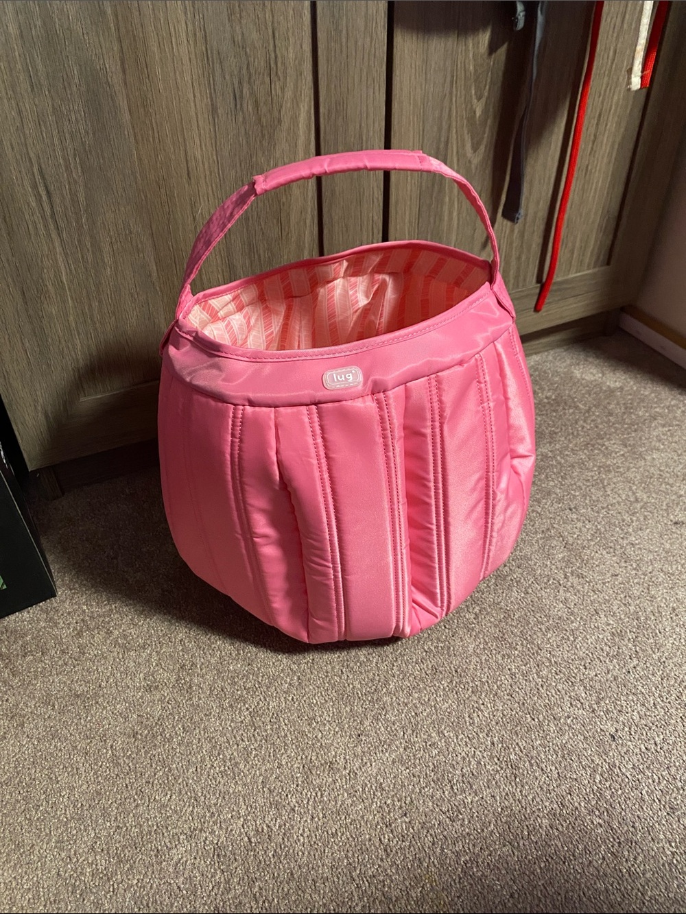 Lug pink pumpkin tote bag